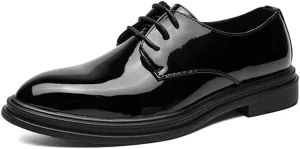 Men's Dress Shoes Men Patent Leather Business Formal Oxford Shoes Comfortable Walking Shoes
