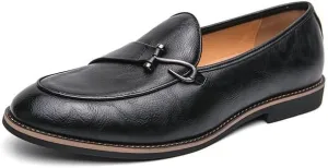Men's Formal Business Leather Oxford Shoes Slip On Pointed Toe Derbys Classic Men Dress Shoes