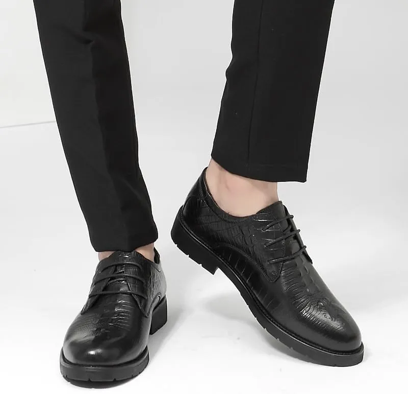 Men's Genuine Leather Wingtip Oxford Shoes - Non-Slip Waterproof Business Derby Shoes for Formal and Casual Wear