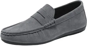 Mens Loafers Shoes Suede Vamp Outdoor Office Solid Color Round Toe Low Top Wedding Slip On
