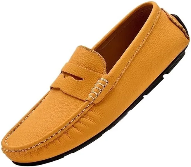 Men's Party Shoes Suede Vamp Office Round Toe Party Wedding Slip Resistant Classic Slip On