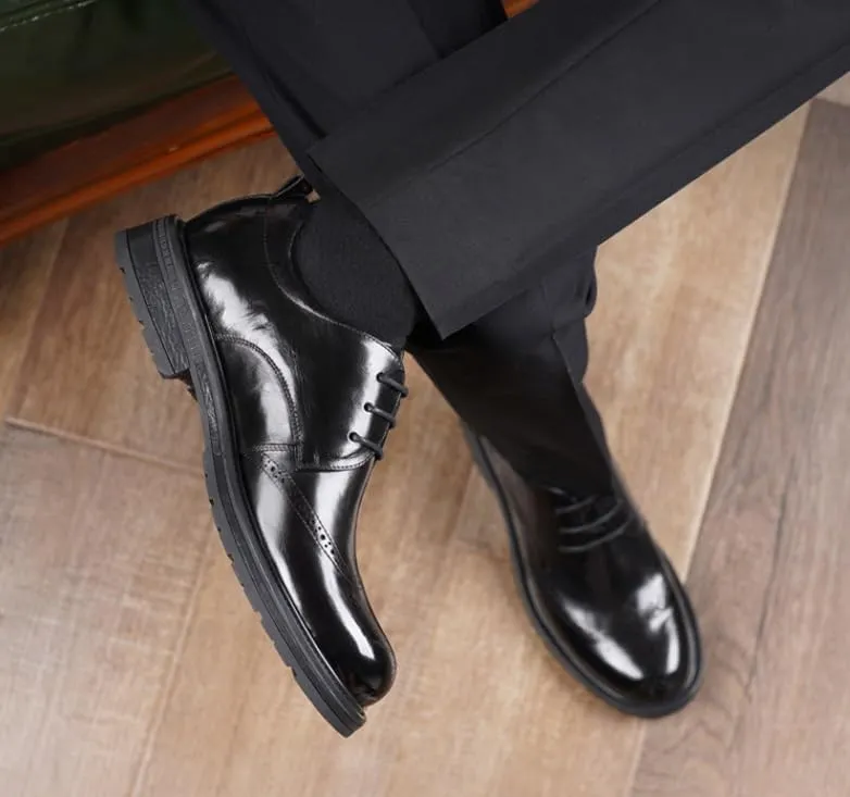 Men's Patent Leather Dress Shoes Mens Classic Lace-up Formal Casual Business Oxford Shoes