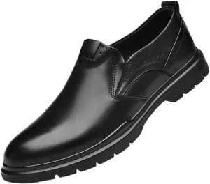 Men's Prom Loafers Shoes Suede Vamp Party Round Toe Casual Non Slip Low Top Anti-Slip Shoe Slip On
