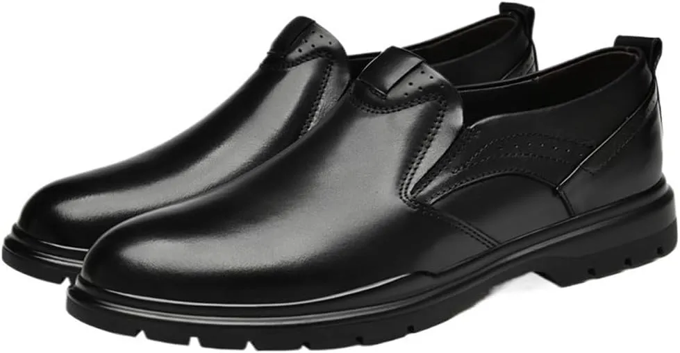 Men's Prom Loafers Shoes Suede Vamp Party Round Toe Casual Non Slip Low Top Anti-Slip Shoe Slip On