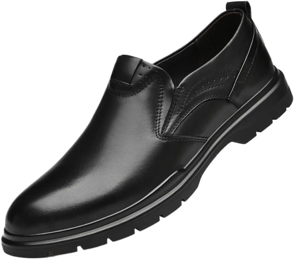 Men's Prom Loafers Shoes Suede Vamp Party Round Toe Casual Non Slip Low Top Anti-Slip Shoe Slip On
