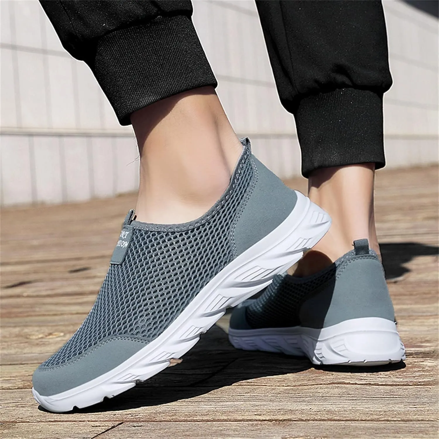 Men's Running Shoes Casual Slip on Walking Tennis Gym Sneakers Lightweight Breathable Mesh Workout Sports Sneakers