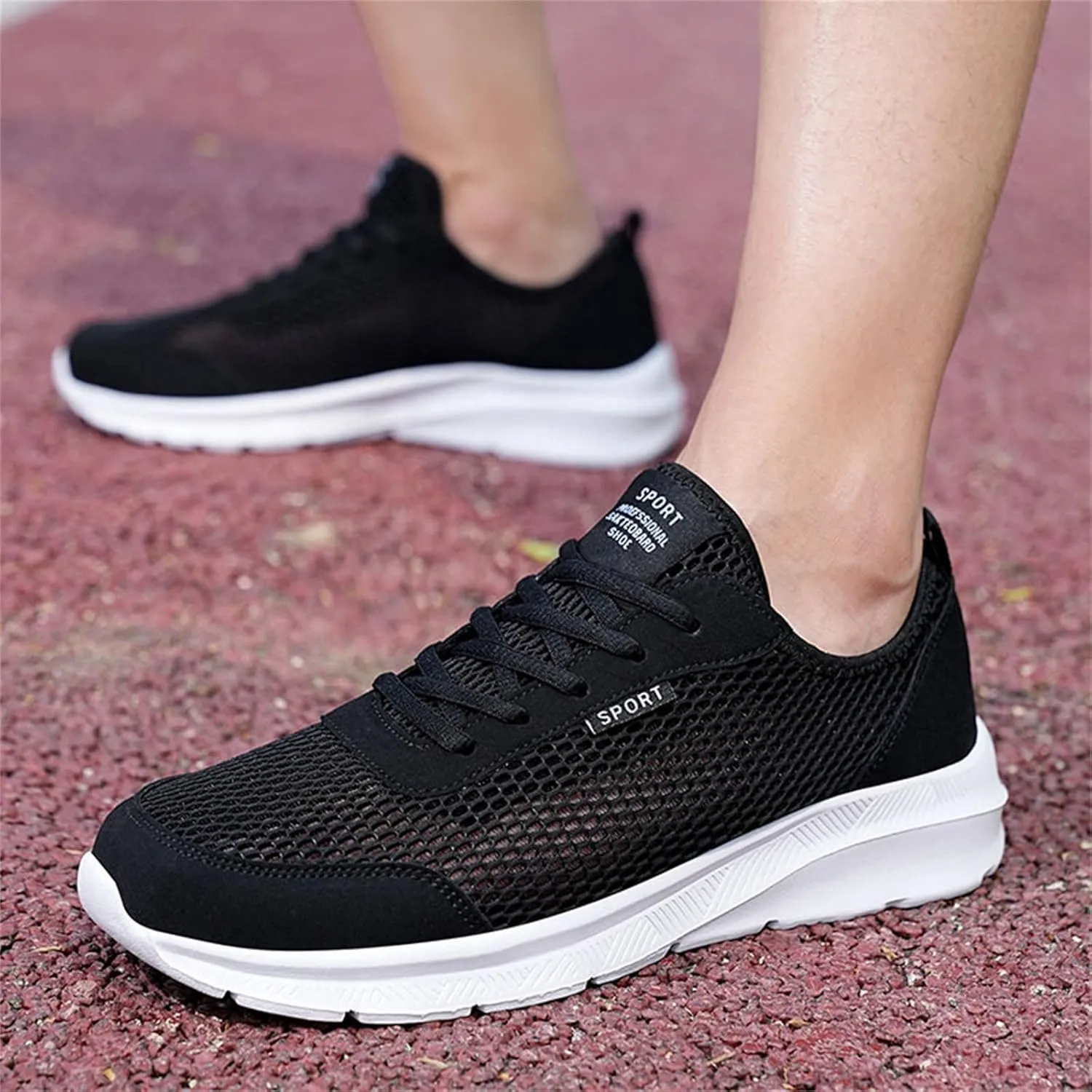 Men's Running Shoes Casual Slip on Walking Tennis Gym Sneakers Lightweight Breathable Mesh Workout Sports Sneakers