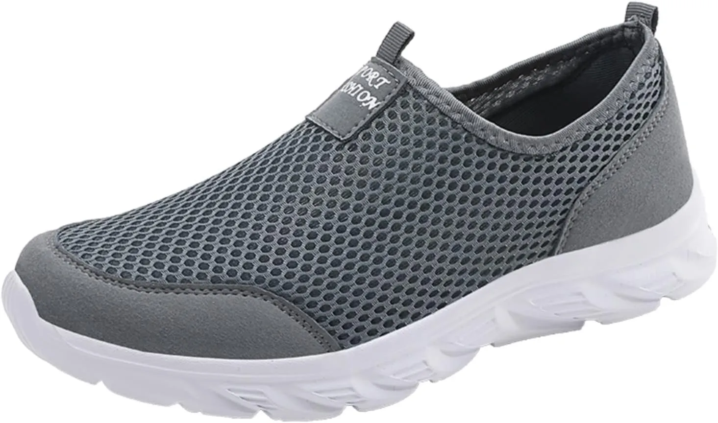 Men's Running Shoes Casual Slip on Walking Tennis Gym Sneakers Lightweight Breathable Mesh Workout Sports Sneakers