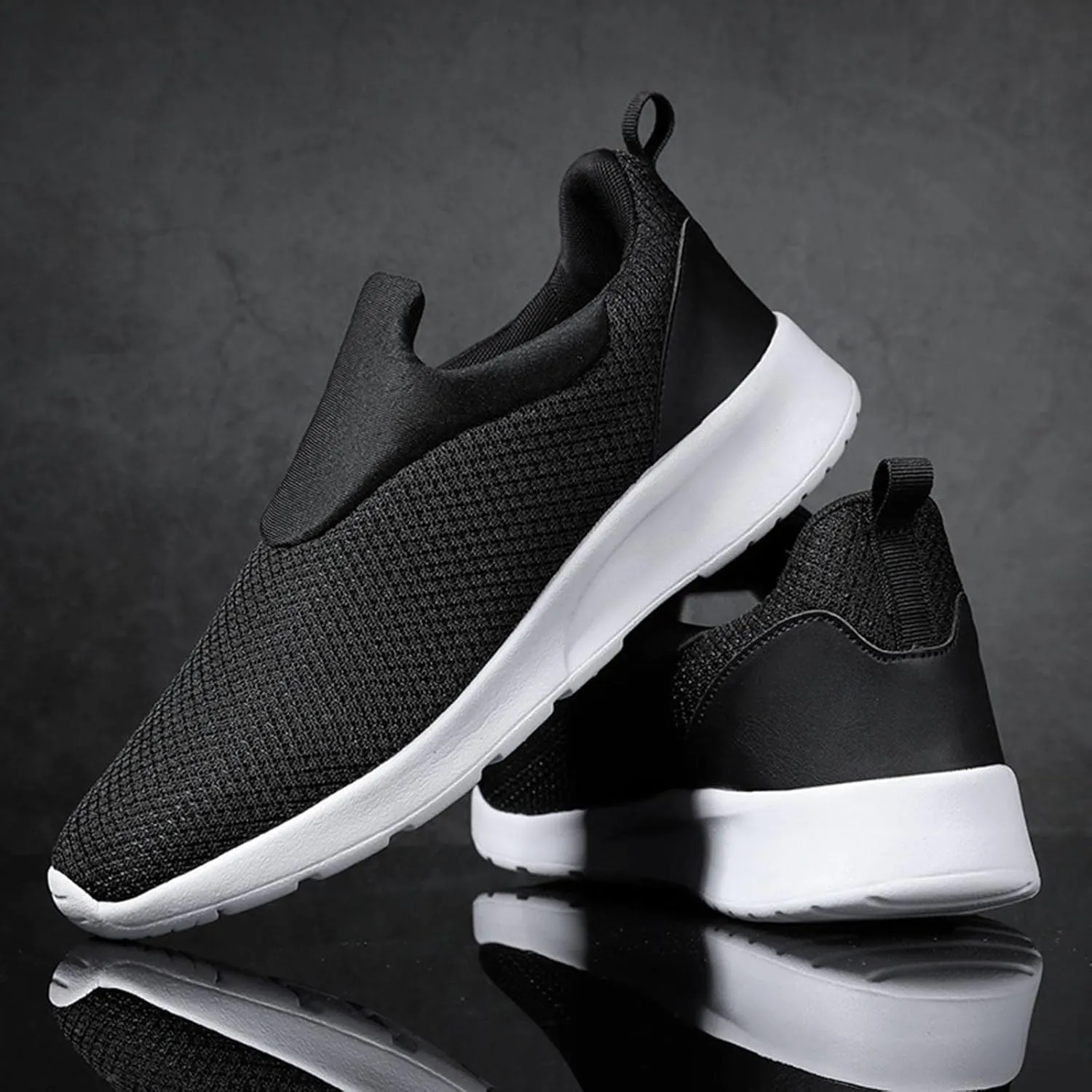 Men's Running Shoes Casual Slip on Walking Tennis Gym Sneakers Lightweight Breathable Mesh Workout Sports Sneakers