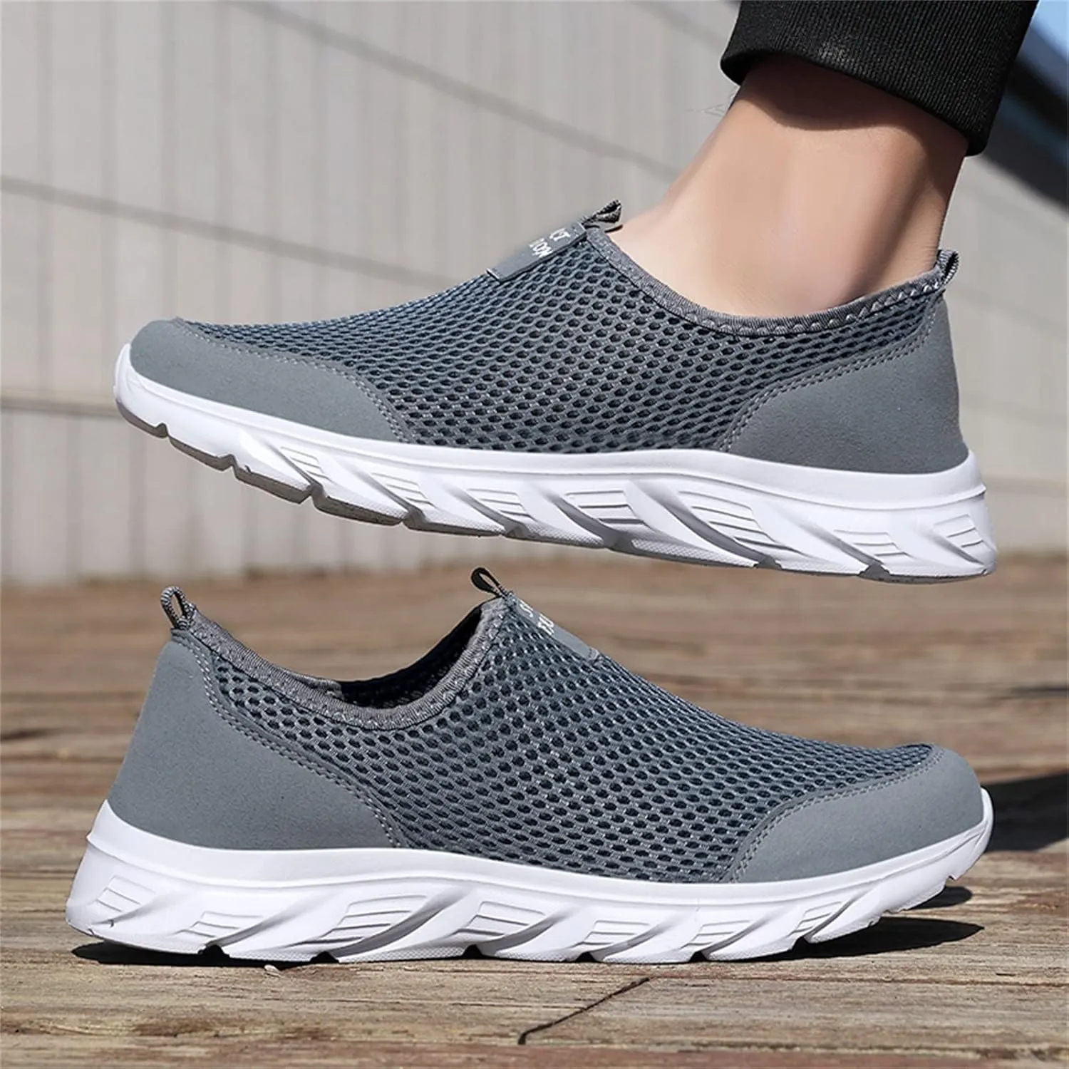 Men's Running Shoes Casual Slip on Walking Tennis Gym Sneakers Lightweight Breathable Mesh Workout Sports Sneakers