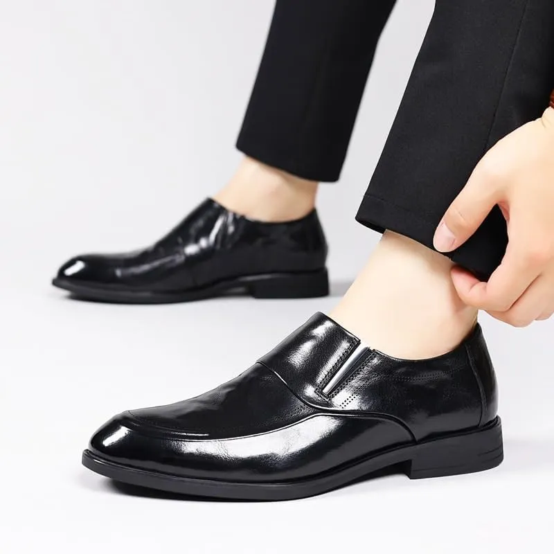 Men's Slip-On Oxford Shoes Comfortable Formal Business Loafers Men Genuine Leather Dress Shoes for Men
