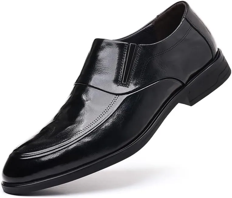 Men's Slip-On Oxford Shoes Comfortable Formal Business Loafers Men Genuine Leather Dress Shoes for Men