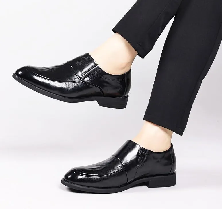 Men's Slip-On Oxford Shoes Comfortable Formal Business Loafers Men Genuine Leather Dress Shoes for Men