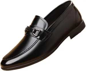 Men's Slip-On Wingtip Oxford Shoes Modern Business Formal Derby with Non-Slip Rubber Sole