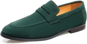 Men's Suede Dress Loafers Slip On Casual Shoes Lightweight Soft Penny Loafers Classic Moccasins Driving Shoes