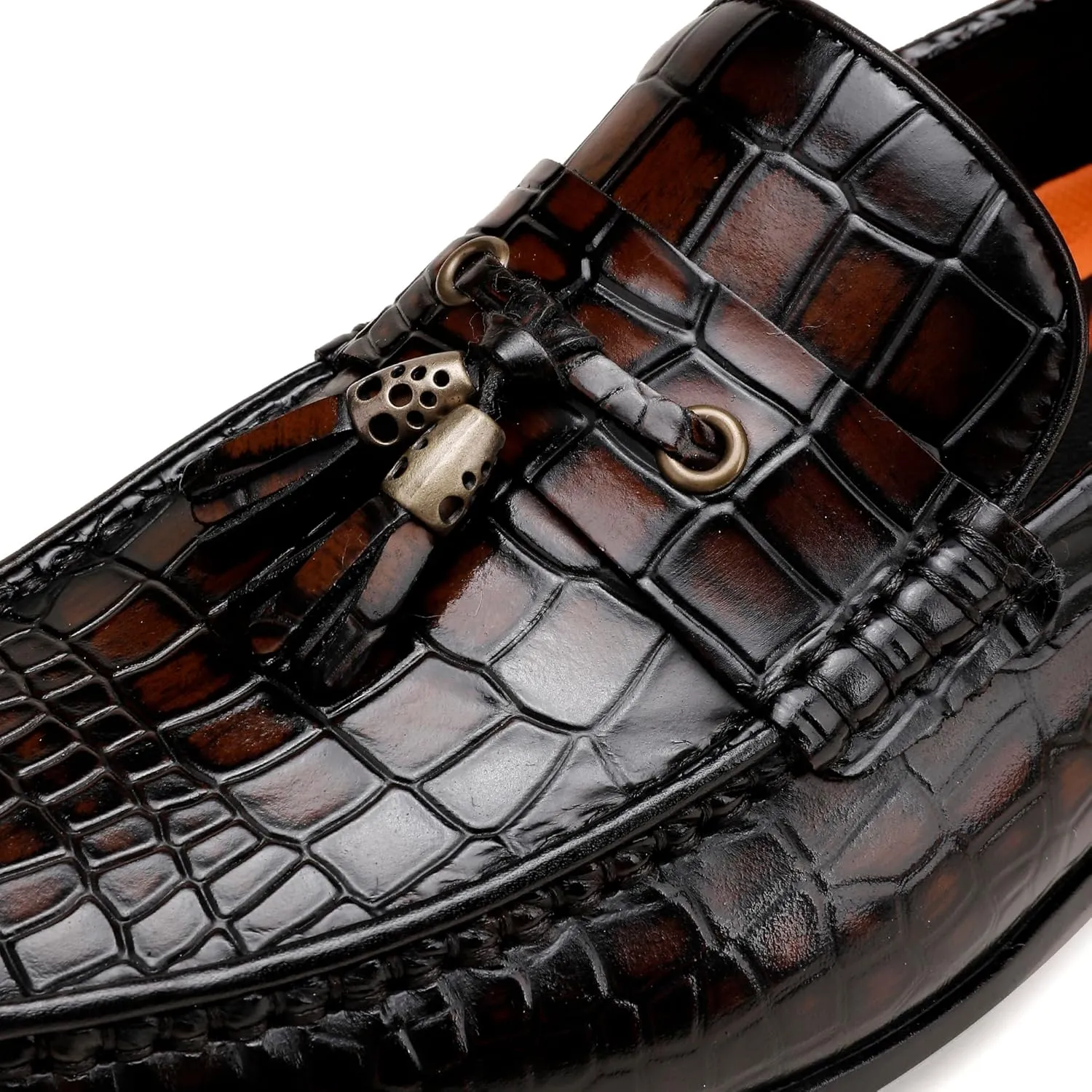 Men's Tassel Loafer, Smooth Leather Penny Loafer Classic Slip-On Tassel Dress Shoes for Mens Wedding Party Casual Shoes