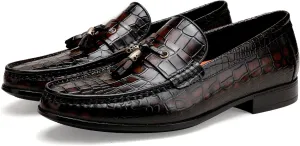 Men's Tassel Loafer, Smooth Leather Penny Loafer Classic Slip-On Tassel Dress Shoes for Mens Wedding Party Casual Shoes