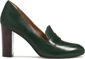 MOOMMO Women Chunky Block Heel Pumps Round Closed Toe Slip On Oxford Loafers Shoes High Heels Snakeskin Work Pump Suede Loafer for Office Ladies Classic Formal Business Professional 4-13 M US