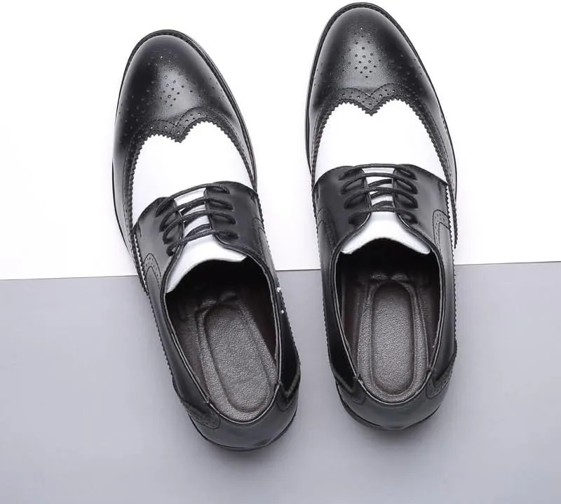 Oxford Shoes for Men's Lace-up Breathable Synthetic Leather Rubber Sole Slip Wedding