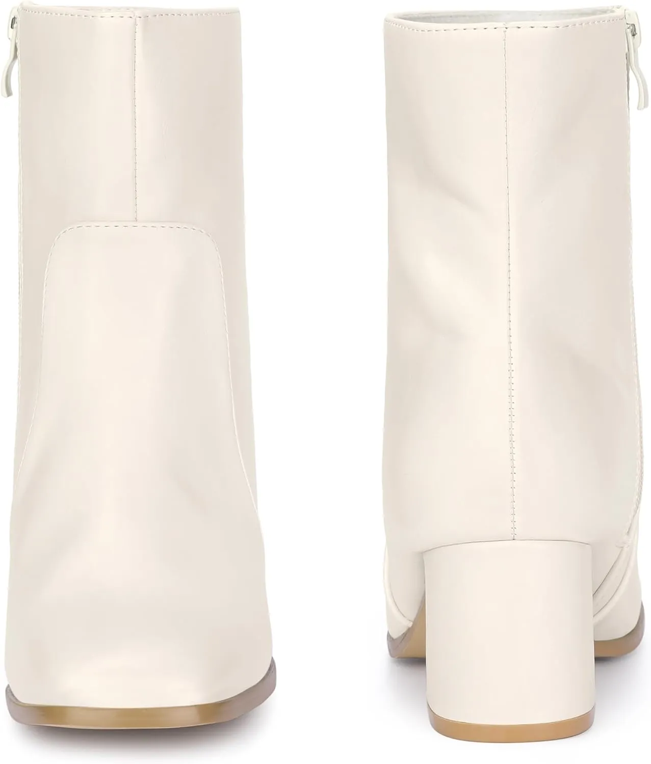 Perphy Square Toe Side Zip Chunky Heel Ankle Boots for Women