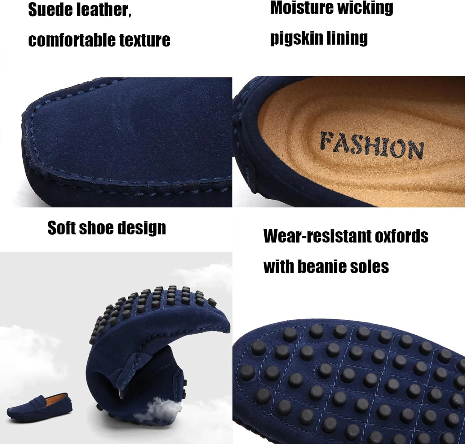 Plus Size Men's Moccasin Penny Loafers, Driving Shoes, Comfortable Non-Slip Slip-On Shoes, Men's Fashion Footwear for All Seasons