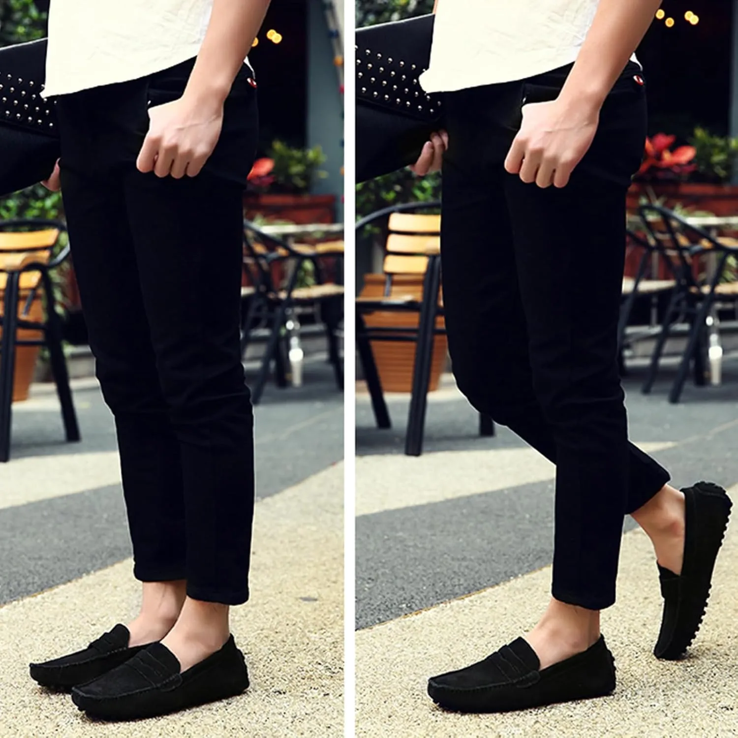 Plus Size Men's Moccasin Penny Loafers, Driving Shoes, Comfortable Non-Slip Slip-On Shoes, Men's Fashion Footwear for All Seasons
