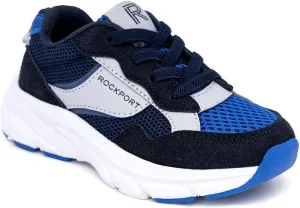 Rockport Kids Boys Bungee Sneakers  Slip-On Running Shoes with Cushioned Sole, Breathable Mesh & Durable Grip (Toddler/Little Kid Sizes)