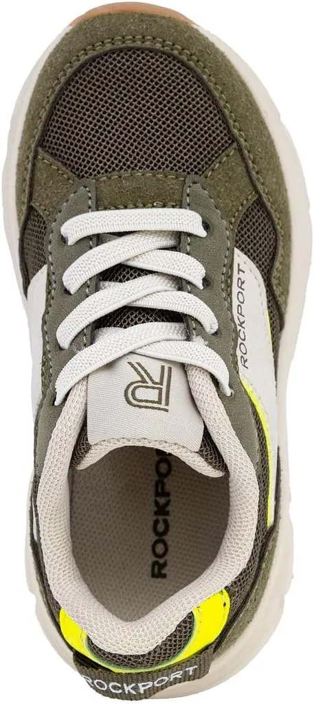 Rockport Kids Boys Bungee Sneakers  Slip-On Running Shoes with Cushioned Sole, Breathable Mesh & Durable Grip (Toddler/Little Kid Sizes)