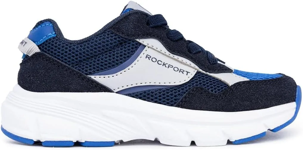 Rockport Kids Boys Bungee Sneakers  Slip-On Running Shoes with Cushioned Sole, Breathable Mesh & Durable Grip (Toddler/Little Kid Sizes)