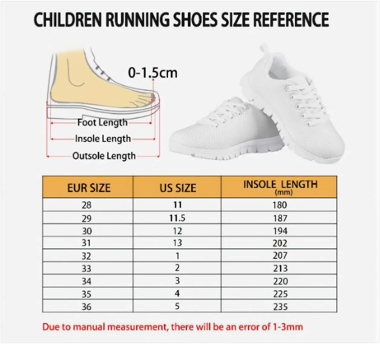 Running Shoes for Girls Breathable Lightweight Size 11-5