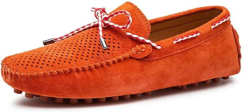 Santimon Men's Suede Loafers Moccasin Driving Shoes Slip On Flats Boat Shoes