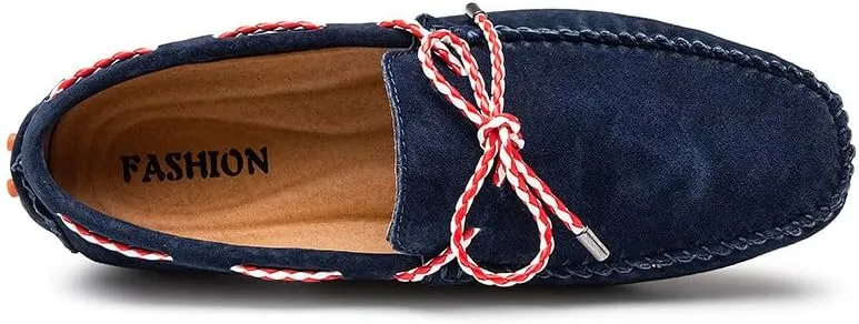 Santimon Men's Suede Loafers Moccasin Driving Shoes Slip On Flats Boat Shoes
