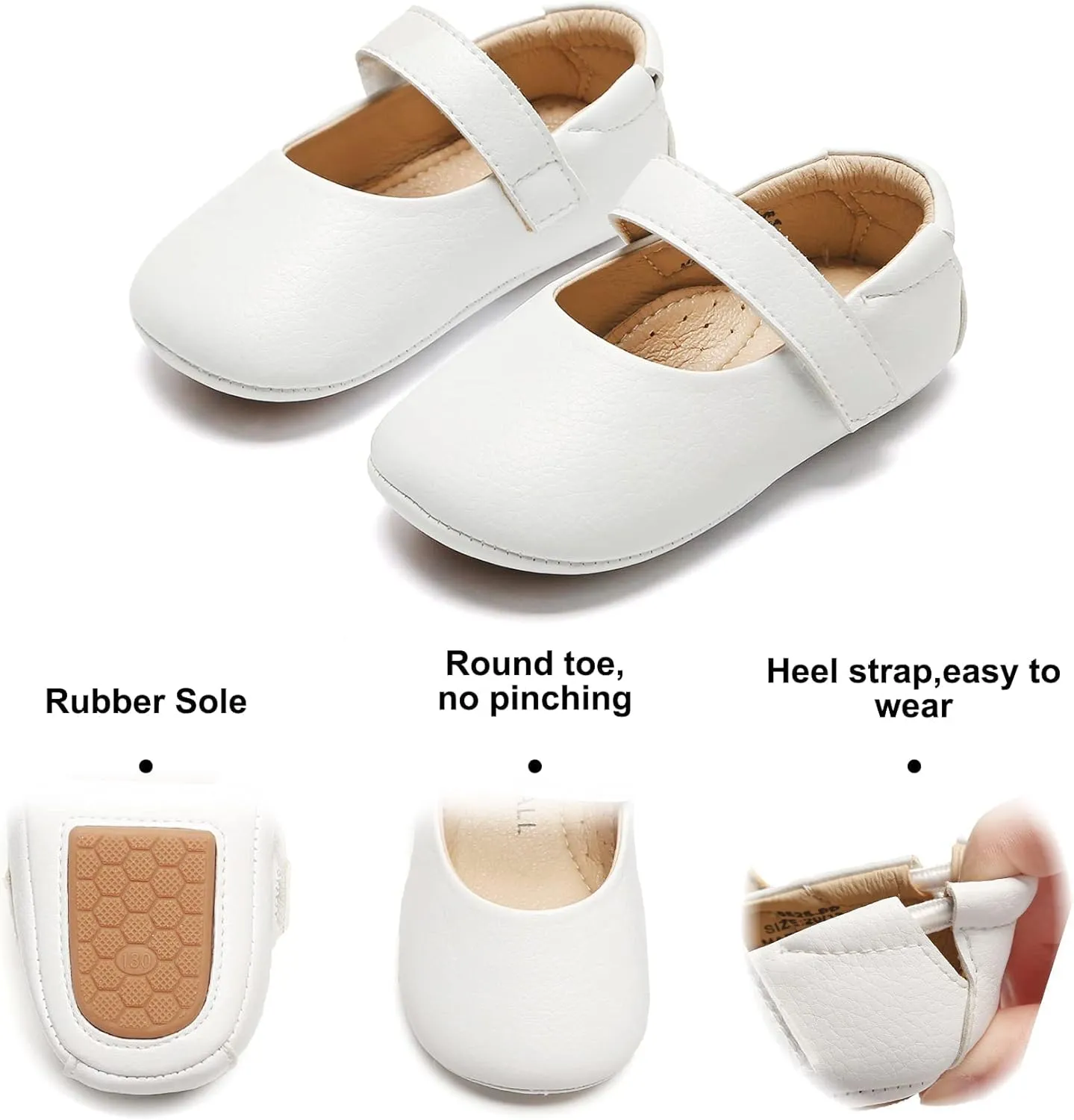 Soft Sole Baby Shoes - Infant Baby Walking Shoes Moccasins Rubber Sole Crib Shoes