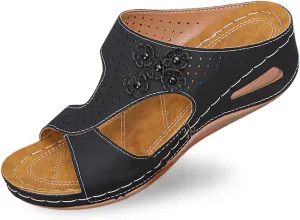 Summer Women's Slippers Open Toe Fish Mouth Wedge Casual Sandals Comfortable Footwear for Daily Wear and Outdoor
