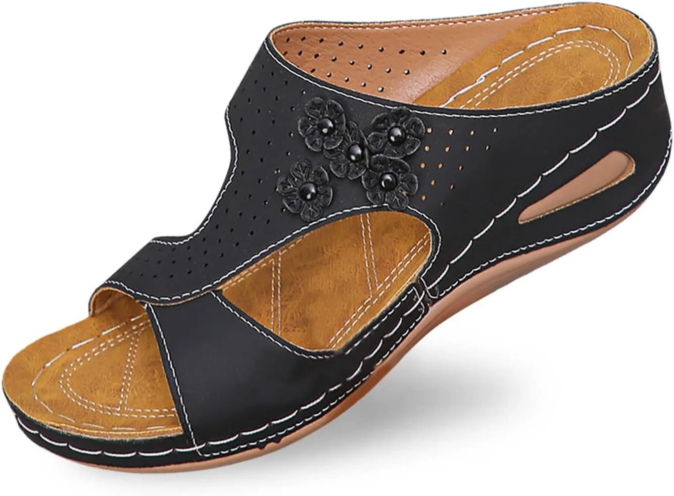 Summer Women's Slippers Open Toe Fish Mouth Wedge Casual Sandals Comfortable Footwear for Daily Wear and Outdoor