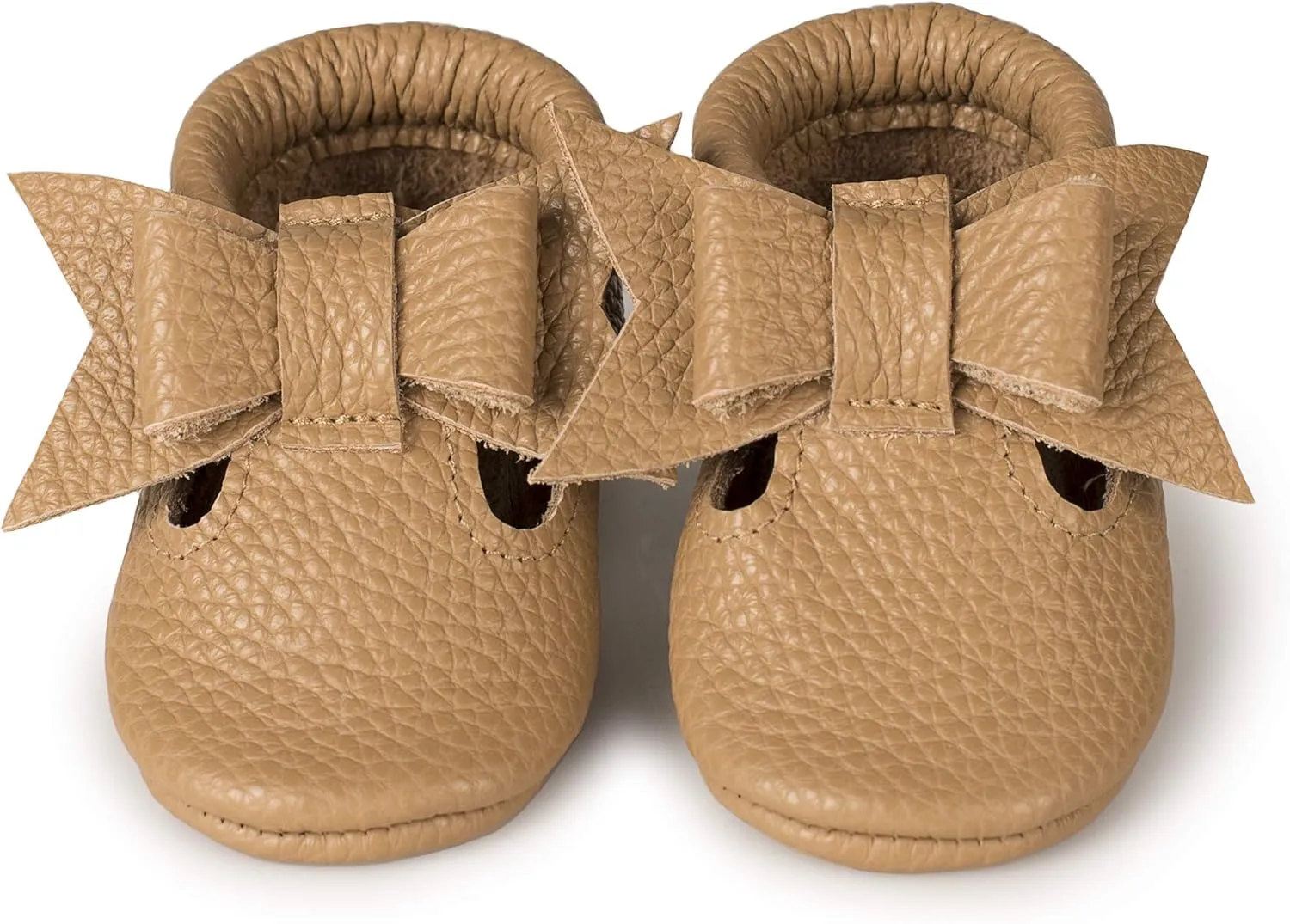 T-Strap Bow Baby Moccasins (Italian Leather) Soft Sole Shoes for Boys and Girls | Infants, Babies, Toddler