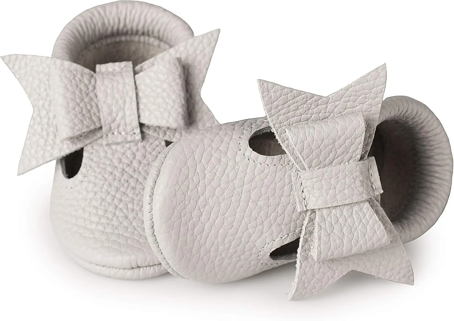 T-Strap Bow Baby Moccasins (Italian Leather) Soft Sole Shoes for Boys and Girls | Infants, Babies, Toddler