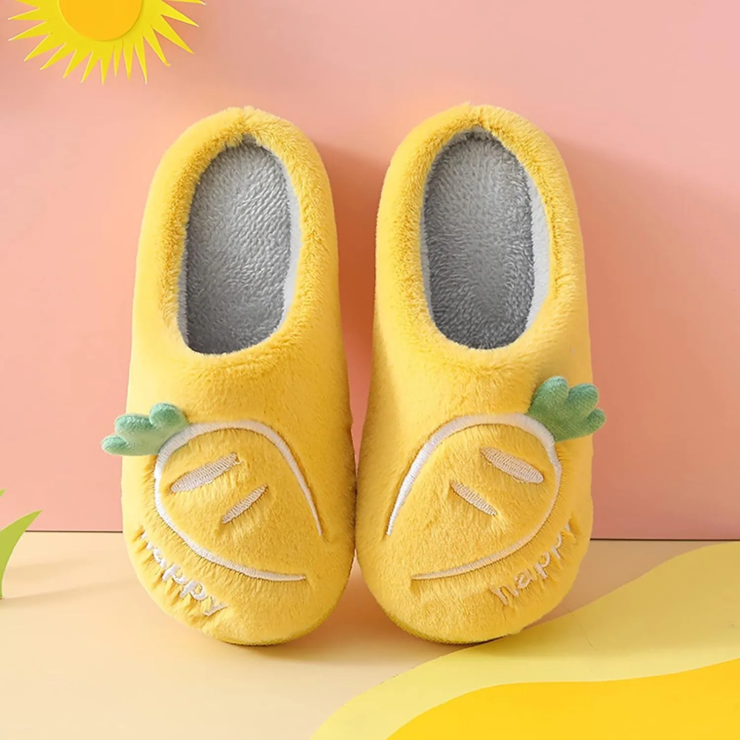 Toddler Slippers Girls Boys Home Slippers Warm House Slippers for Girls Slip On Indoor Slipper Fuzzy Slippers