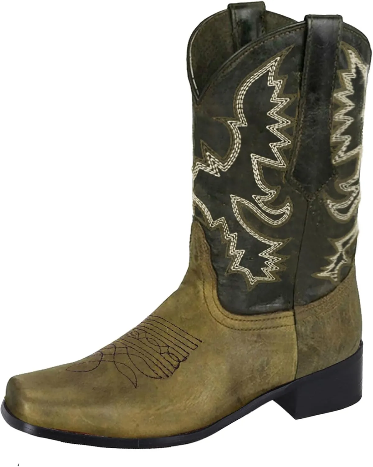 Women Cowboy Boots Wide Calf Cowgirl Boots Low Heel Boots Western Cowboy Boots Embroidered Pointed Toe Cowgirl Boot