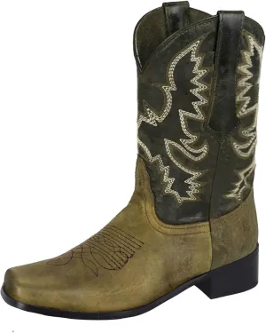 Women Cowboy Boots Wide Calf Cowgirl Boots Low Heel Boots Western Cowboy Boots Embroidered Pointed Toe Cowgirl Boot