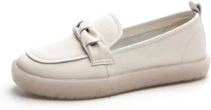 Women Genuine Leather Slip On Penny Loafers Moccasins,Casual Handmade Beef Tendon with Arch Support Walking Driving Loafers Flats