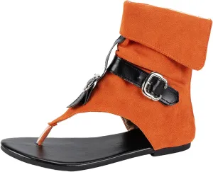 Women Summer Flat Sandals Clip Toe Slip On Denim Thong Flip Flops Casual Ankle Short Booties Comfortable Roman Shoes