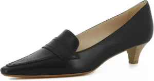 Women Vintage Kitten Heel Pumps Pointed Square Toe Slip On Oxford Loafers Shoes Suede Chunky Stacked Heel Office Work Business Loafer Classic Formal Professional Dressy Comfort 4-11 M US