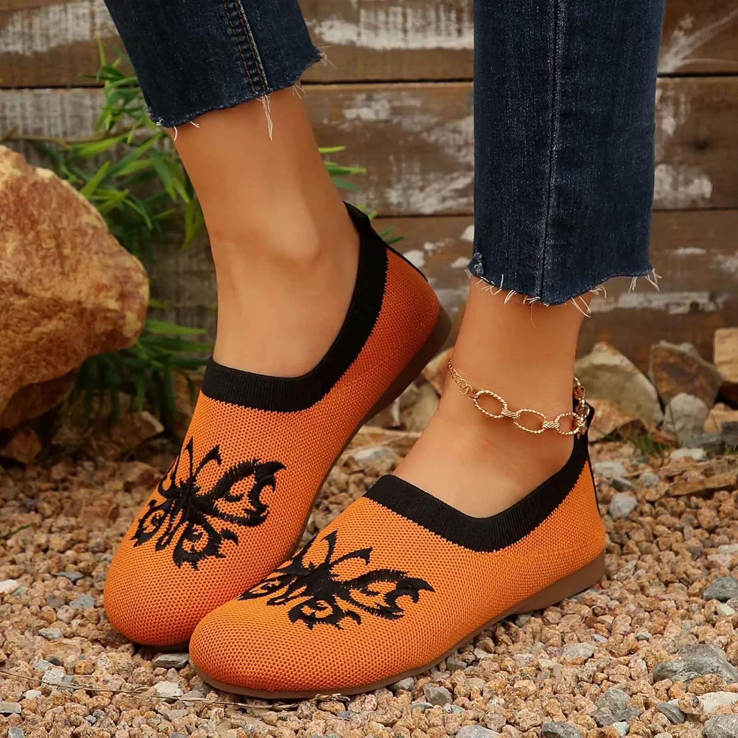 Women's Casual Slip On Shoes Breathable Comfortable Flat Loafers for Daily Wear Spring Summer Fall