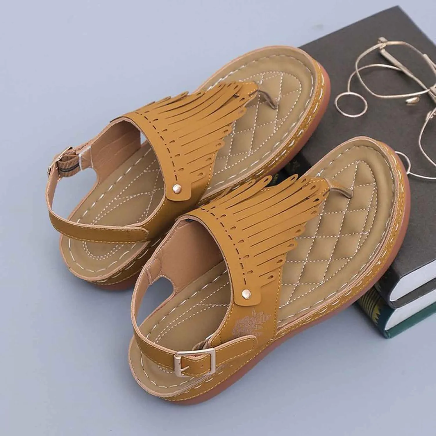 Women's Comfortable Wedge Flip Flop Sandals Non Slip Durable for Casual Walking Beach Outdoor Summer Vacation