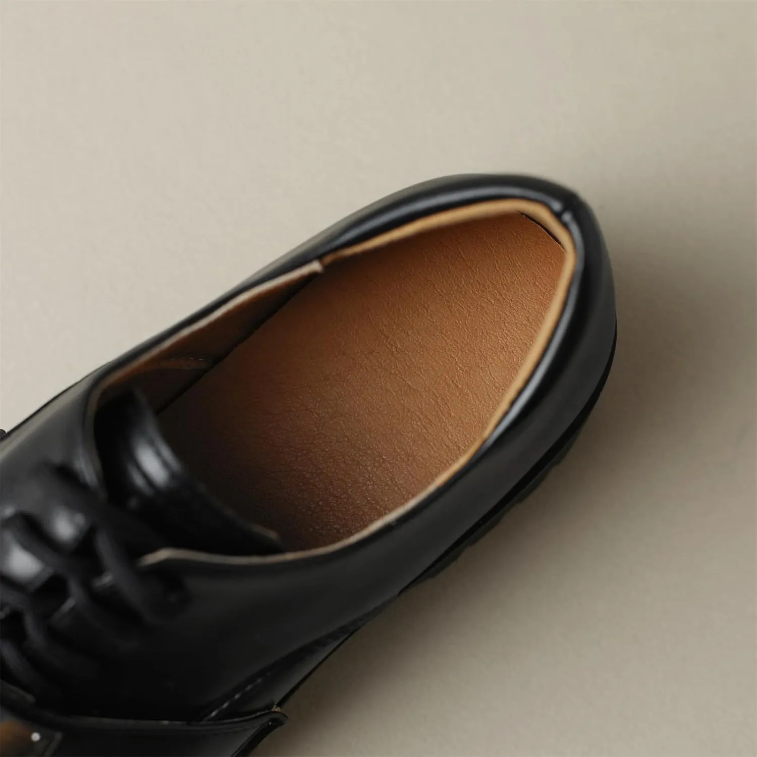 Women's Retro Platform Hook & Loop Round Closed Toe Pump Loafers Lace Up Chunky Mid Heel Metallic Office Work Casual Fashion Business Dress Shoes All Weather Daily Wear Flats