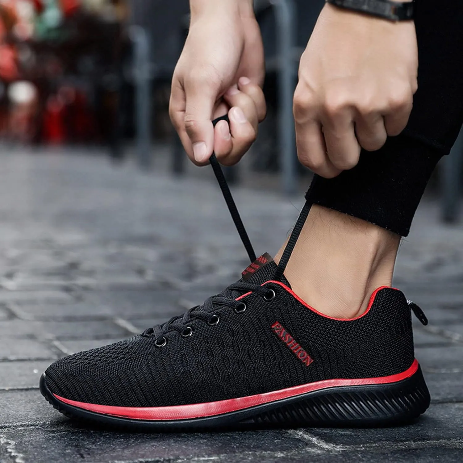 ZSpzx Running Shoes Walking Sneakers Air Cushioned Low Top Mesh Flat Breathable Walking Lightweight Sneaker Comfortable Arch Support Elastic Athletic Shoe for Gym Travel Outdoor Indoor